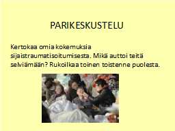 PARIKESKUSTELU